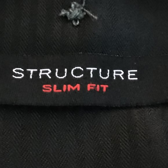 Structure Slim Fit Men's Heather Grey Flat Front Dress Pants 30x30 - Picture 2 of 11